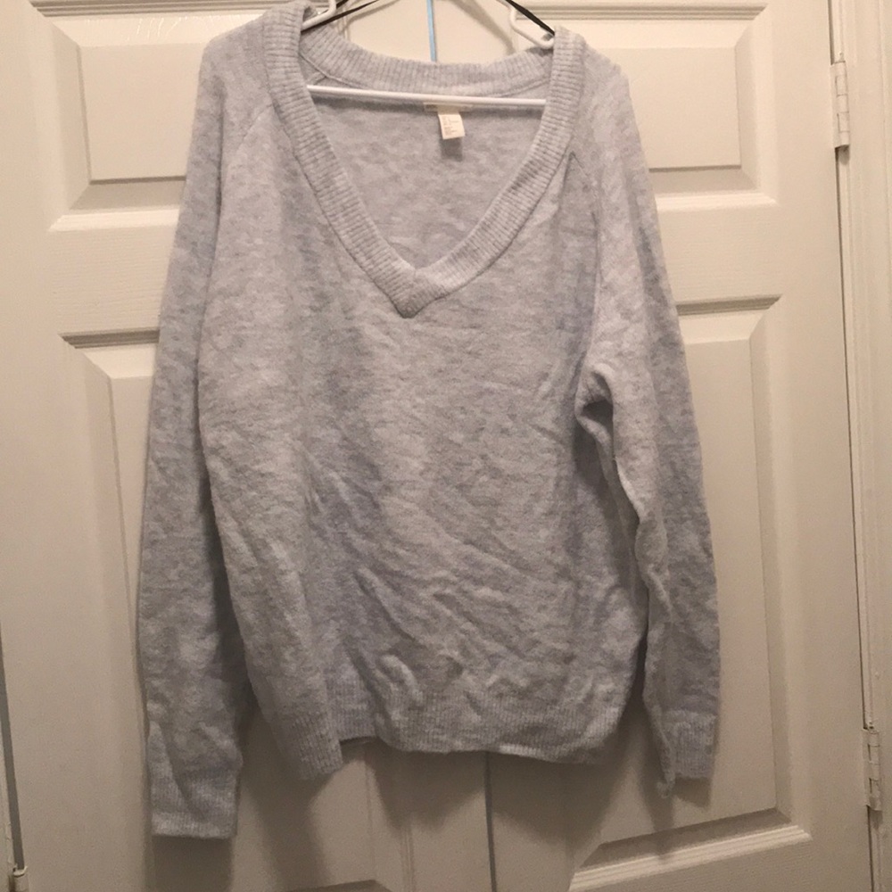 Extra soft oversized v neck sweater